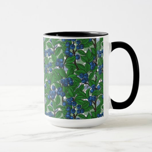 Blaubeere auf weiß tasse (Rechts)