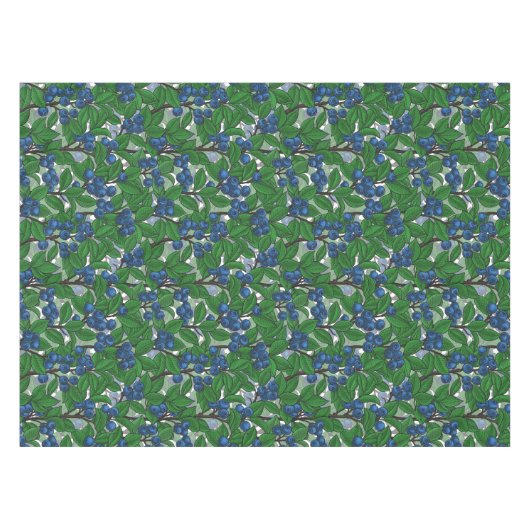 Blaubeere auf weiß tischdecke (Vorderseite (Horizontal))