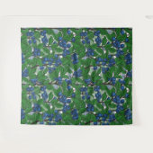 Blaubeere auf weiß wandteppich (Vorderseite (Horizontal))