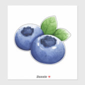 Blaubeere Aufkleber (Blatt)