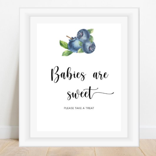 Blaubeere - Babys sind süß Poster