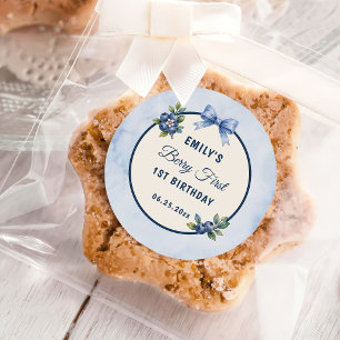 Blaubeere Berry Sweet 1. Geburtstag Runder Aufkleber