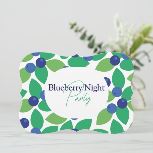 Blaubeere. Einladung (Stehend Vorderseite)