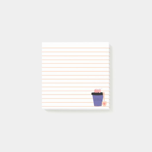 Blaubeere-Eiscreme-Cup und Marshmallow | Post-it Klebezettel (Vorderseite)
