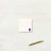 Blaubeere-Eiscreme-Cup und Marshmallow | Post-it Klebezettel (Auf Schreibtisch)