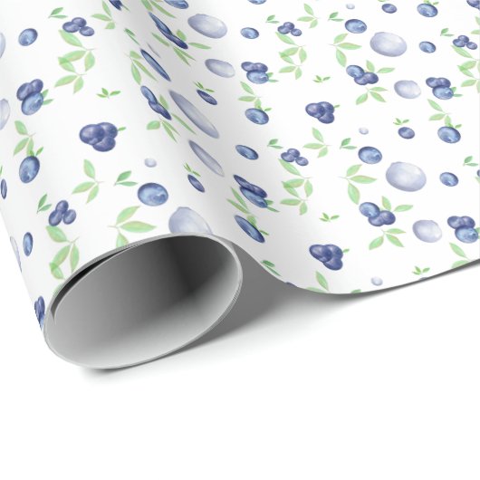 Blaubeere Geschenkpapier (Rolleneckpunkt)