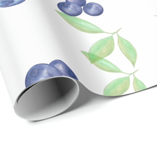 Blaubeere Geschenkpapier (Rolleneckpunkt)