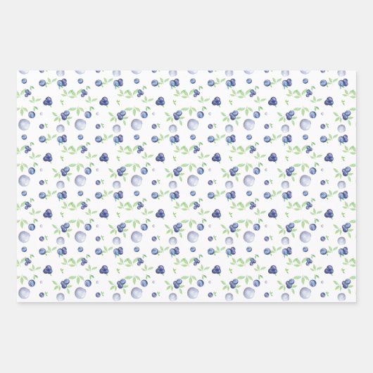 Blaubeere Geschenkpapier Set (Vorderseite)