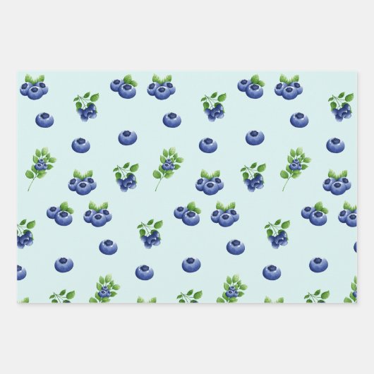 Blaubeere Geschenkpapier Set (Vorderseite 3)
