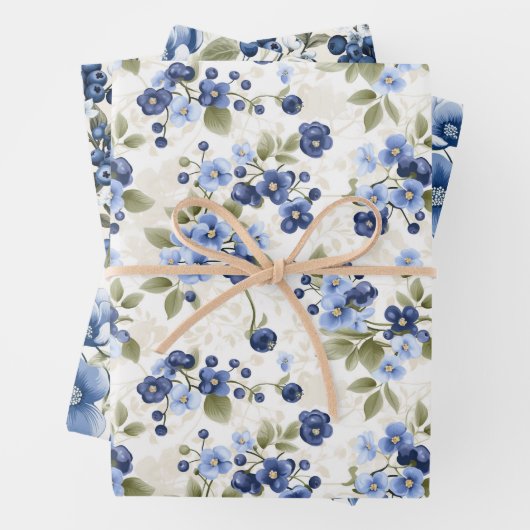 Blaubeere Geschenkpapier Set (Beispiel)