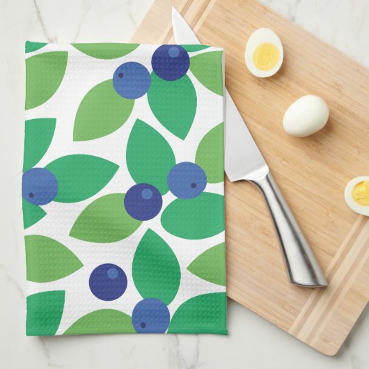 Blaubeere. Geschirrtuch (Viertel Falte)