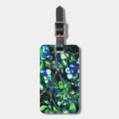 Blaubeere - grüne Farbe Gepäckanhänger (Vorderseite vertikal)