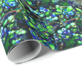 Blaubeere - grüne Farbe Geschenkpapier (Rolleneckpunkt)