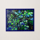 Blaubeere - grüne Farbe Puzzle (Horizontal)