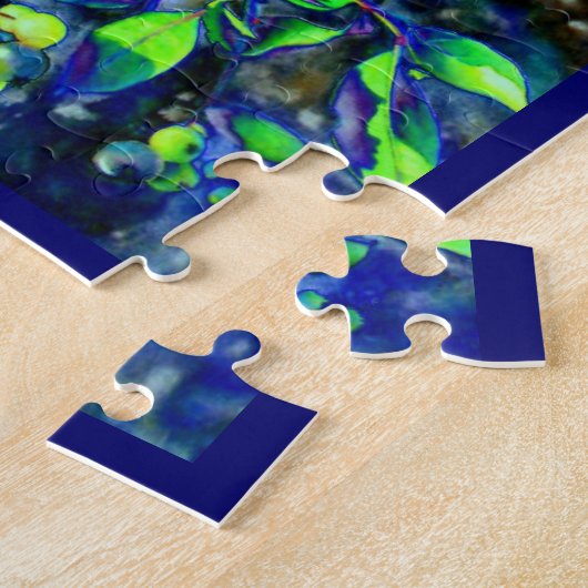 Blaubeere - grüne Farbe Puzzle (Seite)