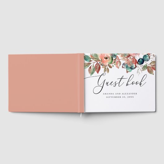 Blaubeere-Hochzeit im Wasserfarbenfall Gästebuch (Voll)