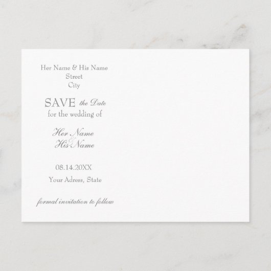 Blaubeere im Sommer Rustikale Hochzeit retten Datu Ankündigungspostkarte (Rückseite)