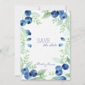 Blaubeere im Sommer Rustikale Hochzeit retten Datu Einladung (Vorderseite)