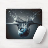 Blaubeere in Wasser tauchen Mousepad (Mit Mouse)