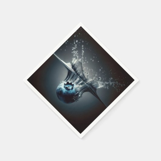 Blaubeere in Wasser tauchen Serviette (Ecke)