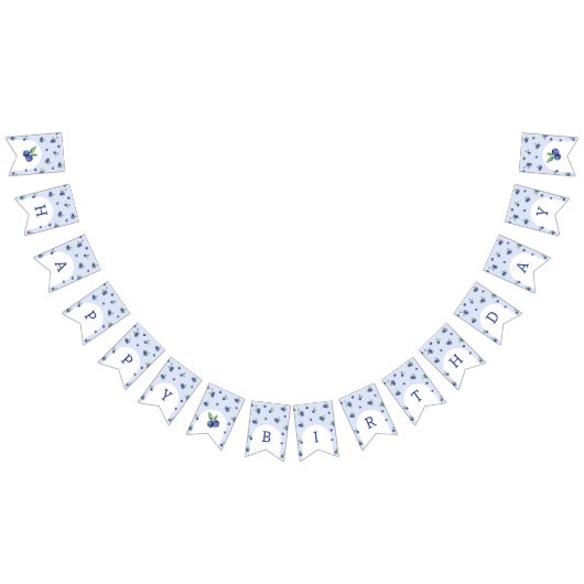 Blaubeere-Junge-Beere im Wasserfarben-Swee-Geburts Wimpelkette (Alle)