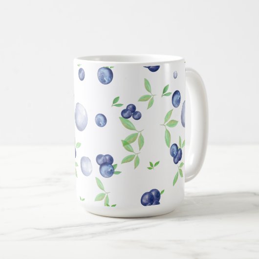 Blaubeere Kaffeetasse (VorderseiteRechts)