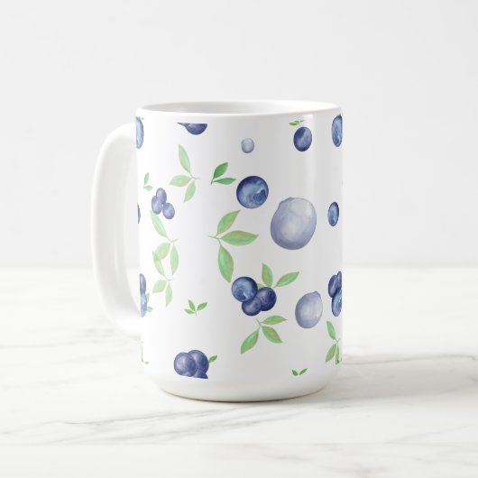 Blaubeere Kaffeetasse (Vorderseite Links)