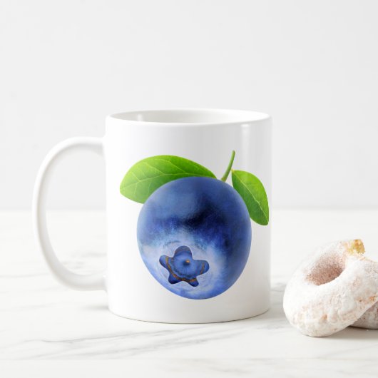 Blaubeere Kaffeetasse (Mit Donut)