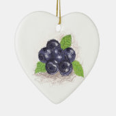 Blaubeere Keramik Ornament (Rechts)
