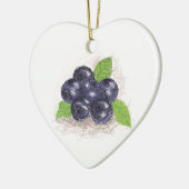 Blaubeere Keramik Ornament (Links)
