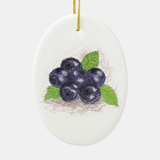 Blaubeere Keramikornament (Hinten)