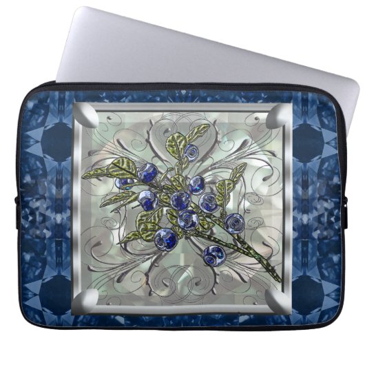 Blaubeere Laptopschutzhülle (Vorderseite)