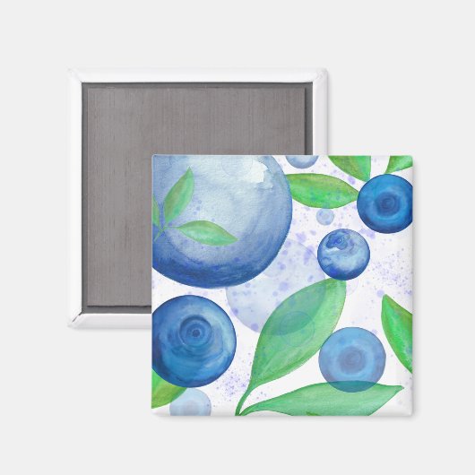 Blaubeere Magnet (Vorderseite/Rückseite)