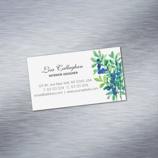Blaubeere Magnetische Visitenkarte (Beispiel)