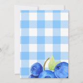 Blaubeere | Moderne Einladungen für Babyduschen (Rückseite)