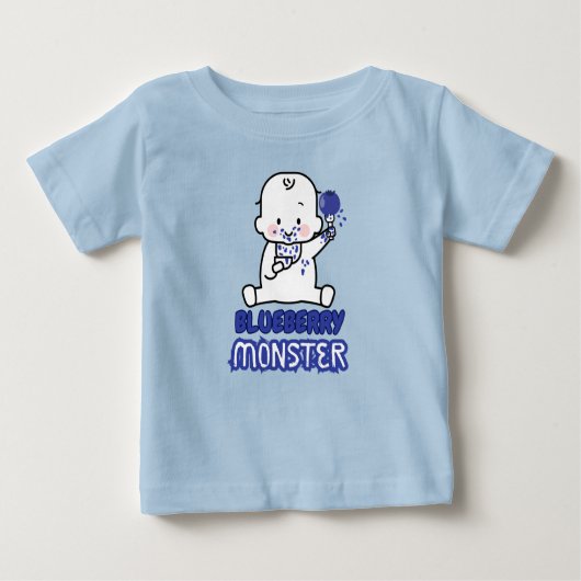Blaubeere Monster Baby T-shirt (Vorderseite)