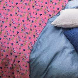 Blaubeere, niedliches Girl-Rosa-Muster Fleecedecke