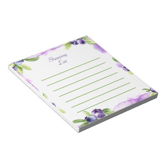 Blaubeere Notizblock (angewinkelt)