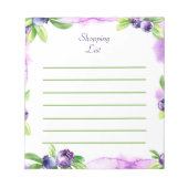 Blaubeere Notizblock (Vorderseite)