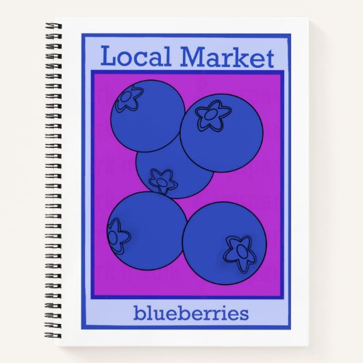 Blaubeere Notizblock (Vorderseite)