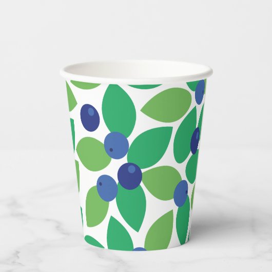 Blaubeere. Pappbecher (Rückseite)