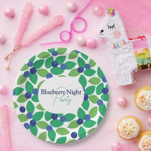 Blaubeere. Pappteller (Party)