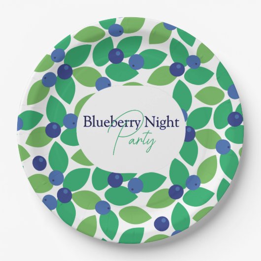 Blaubeere. Pappteller (Vorderseite)