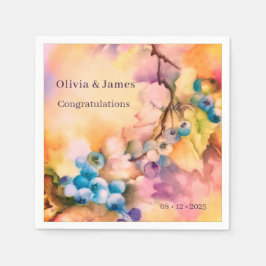 Blaubeere personalizable Napkin — Namen, Ereignis Serviette