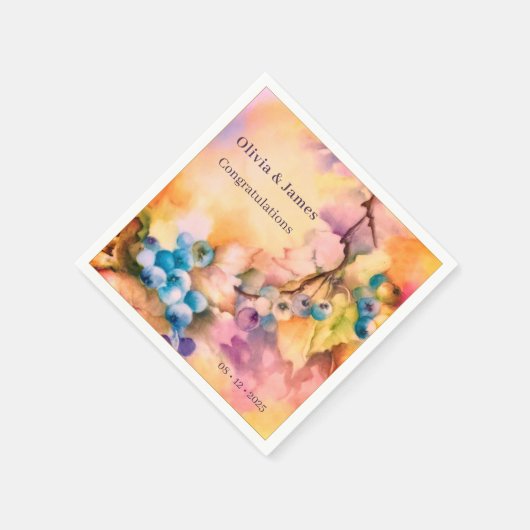 Blaubeere personalizable Napkin — Namen, Ereignis Serviette (Ecke)