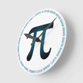 Blaubeere Pi Akrylwall Uhr in Weiß (Winkel)