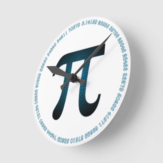 Blaubeere Pi Akrylwall Uhr in Weiß (Winkel)