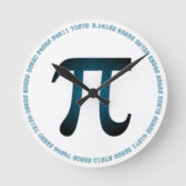 Blaubeere Pi Akrylwall Uhr in Weiß (Vorderseite)