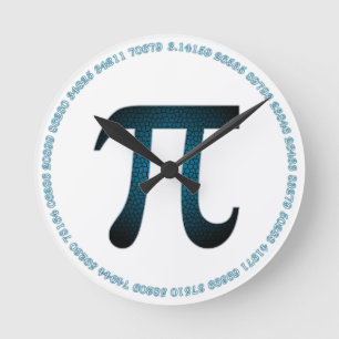 Blaubeere Pi Akrylwall Uhr in Weiß