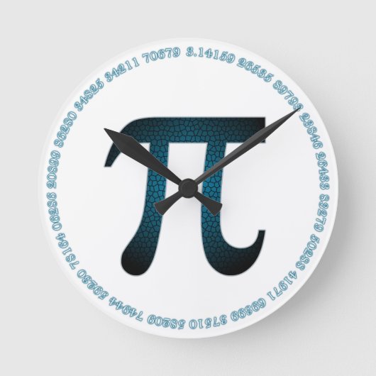 Blaubeere Pi Akrylwall Uhr in Weiß (Vorderseite)